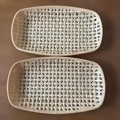 昭和レトロなおしぼりトレイ 2枚セット