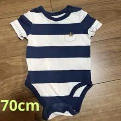 baby gap ストライプロンパース 6-12ヶ月 半袖 春夏