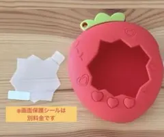 たまごっちパラダイス シリコンケース いちご キーホルダー付き ピンク