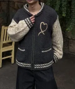 Gaphosハートカウチンニットジャケット