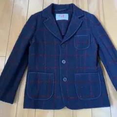 il gufo ネイビー/レッドチェック ジャケット