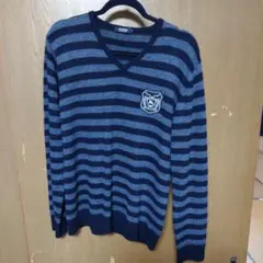 BURBERRY BLACK LABEL セーター グレー　グレー　ボーダー