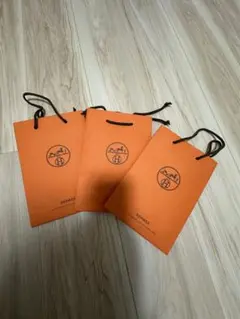エルメス 紙袋 3枚セット オレンジ