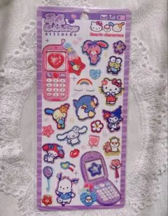 平成はっぴーフォン　ステッカー　ウサハナ　マイメロ　クロミ　ケロッピ