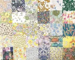 リバティタナローン　ハギレ　パッチワーク用　約6センチ角×30枚　6-5