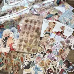 コラージュ　unichoco様　たっぷり　セット　素材　日記　紙もの　おすそ分け