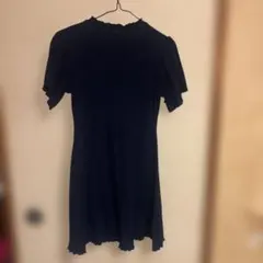 Heather ミニワンピース ネイビー 半袖