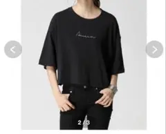 JEANASIS シンプル ロゴ ショート Tシャツ ブラックのサムネイル