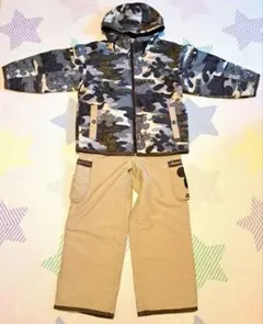 まりも様専用★ミッキーマウス迷彩柄スキーウェア上下　130cm　セットアップ下