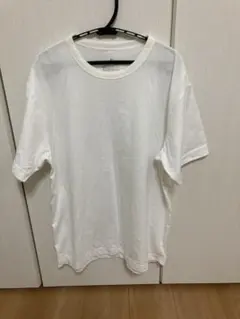 無印良品　天竺編みクルーネック半袖Ｔシャツ紳士Ｍ・白