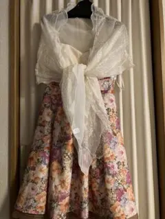 【ショール付き】AIMER／花柄／キャミワンピースドレス　９号