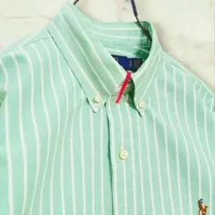 美品 ポロラルフローレン SLIMFIT オックスフォード BD シャツ M相当