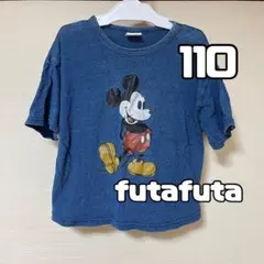 ④futafuta フタフタ デニム風ミッキープリント半袖Tシャツ 110