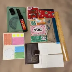 製図用品 文房具セット カッター 定規 メモ帳　まとめ売りのサムネイル