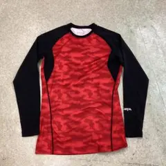 SC369 Kaepa 秋冬向け LL 長袖カットソー 赤黒