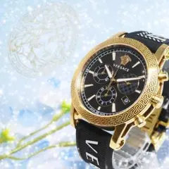 新同品 ヴェルサーチ VERSACE クロノ メデューサ 腕時計 箱 H808のサムネイル