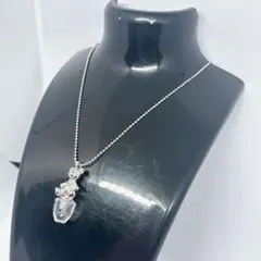 クマ ベアー モチーフ ネックレス シルバーカラー