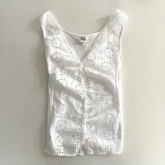 オスカリート コットン レース タンクトップ OSCALITO（オスカリート） タンクトップ 3162 レディース レース付き