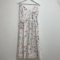 H&M ボタニカル柄　コットン　ワンピース　Mのサムネイル