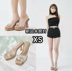 darichダーリッチラインストーンリボンクリアサンダル 【XSサイズ】のサムネイル