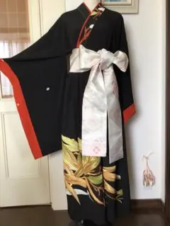 留袖着物リメイク ボレロ付きロングドレス 扇面宝づくし文様 - メルカリ