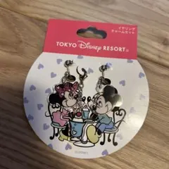 イヤリング　チャームセット　レトロミッキー　ディズニー　公式　ミニー　パステル