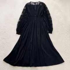 AMERI UNDRESSED レース ロングワンピース 黒 M 結婚式 上品のサムネイル