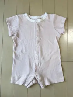 無印良品　メッシュロンパース　ライトピンク　80㎝