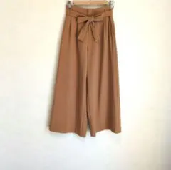 オンテックス　index 　ワイドパンツ ストレート M ウエストゴム　リボン