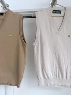 【メンズM】Vネックベスト 2色セット　 Golden Bear