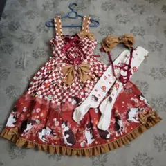 メタモルフォーゼ Lady Fruit 半袖ワンピース リボンヘッドドレス