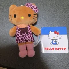 は*る様 【新品】ハローキティ日焼けマスコット　あしながバージョン　ヒョウ柄