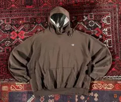 champion ヘビーウェイト プルオーバー パーカー ブラウン XL