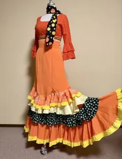 ☆新品☆フラメンコ衣装＊ティアードファルダ - メルカリ