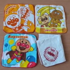 4枚セット アンパンマン タオルハンカチ 묶음 판매