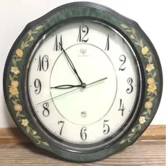 QUEEN ELIZABETH 2 花柄　壁掛け時計 クイーンエリザベス2