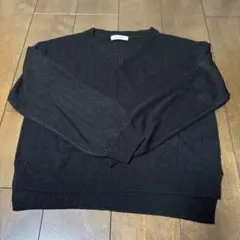 W CLOSET ブラック Vネック セーターFREE