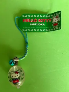 (レア)ご当地キティ 静岡限定 茶摘み ビーズストラップ 根付け 2002年製