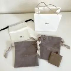 ete エテ　アクセサリー入巾着3個＆ショッパーセット