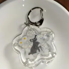 【124】ハンドメイドうるツヤシャカシャカチャームお花ミニチュアシュナウザー