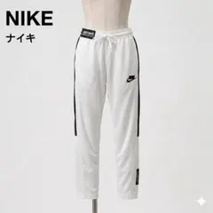 NIKE ナイキ Y2K トラックパンツ S ホワイト 刺繍スウッシュ ナイロン