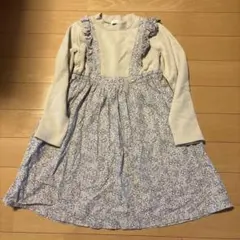 SERAPH フラワープリント ワンピース 140 裏起毛