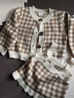 プティマイン　ニットカーディガンセット