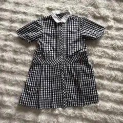 comme ca ism ギンガムチェック 半袖ワンピース