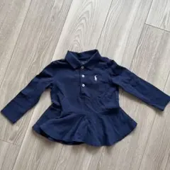 未使用⭐︎Ralph Lauren ペプラム ポロシャツ ネイビー