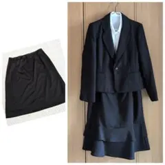 テーラードジャケットフレアースカートスーツ2点セット レディーススーツ