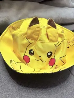 ピカチュウ耳付きキャラクター帽子　頭周り52cm