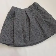 プチバトー チェック柄キルティングスカート 140cm
