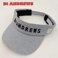 【St ANDREWS】セントアンドリュース ゴルフ バイザー ロゴ刺繍 Fのサムネイル