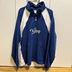 Keboz ネイビー ハーフジップトレーナー